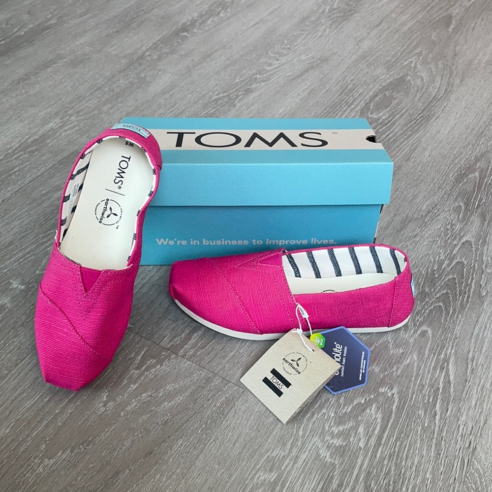 TOMS Alpargata Slip Ons (Fuchsia) NWT